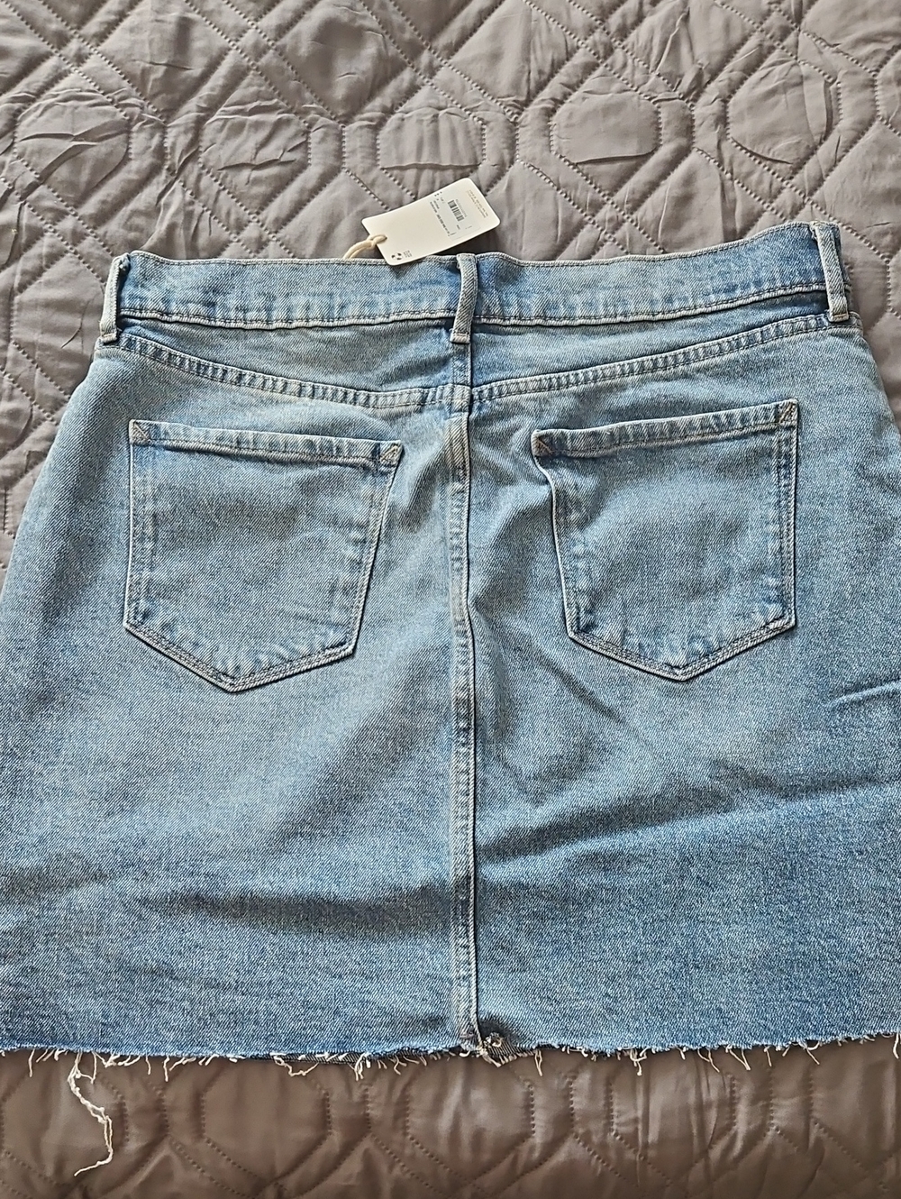 a.n.a Light Blue Denim Midi Skirt - Picture 2 of 2